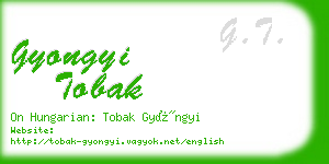 gyongyi tobak business card
